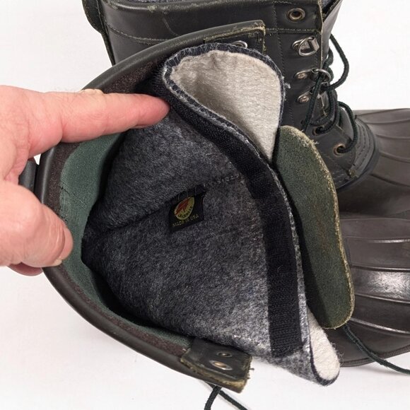 LaCrosse Duck Boots Mens 11 Steel Shank Leather & Rubber Removable Insulation main image 10
